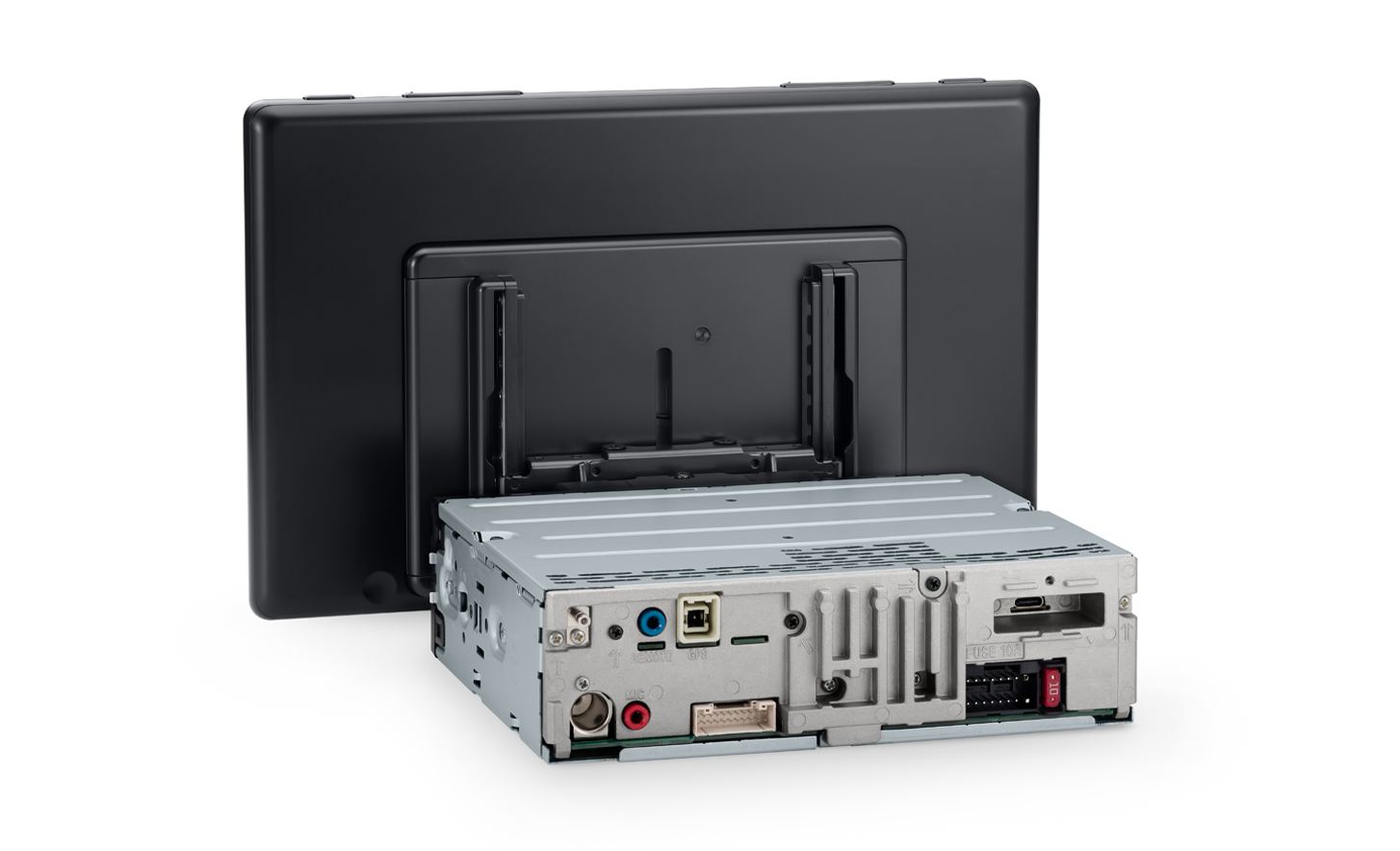 Zdjęcie tyłu radia samochodowego XAV-9550ES eksponujące obudowę